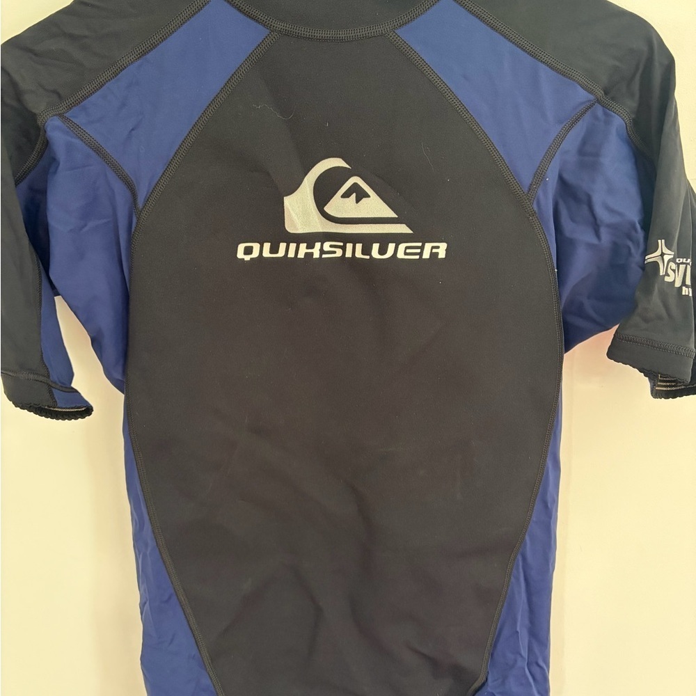 Quiksilver children Blue and Black Swim Shirt